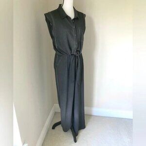 Soft Surroundings Women’s Camila Charcoal Gray Jumpsuit Size Large
